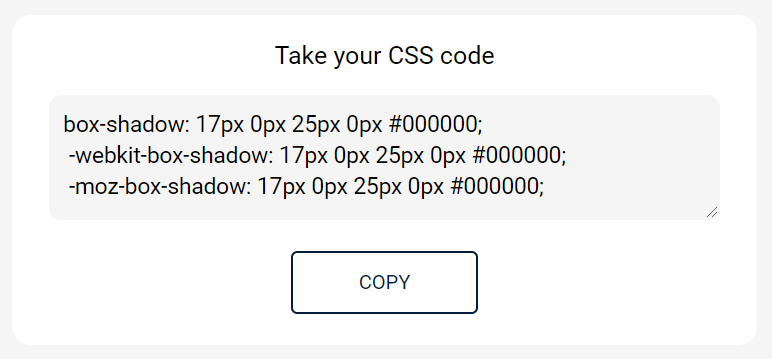 CSS Box Shadow Generator Snippets